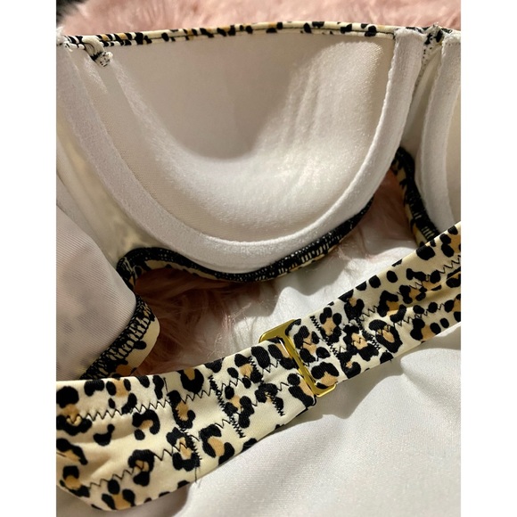 Victorias Secret Leopard Print Strapless Bikini Top - Picture 3 of 4